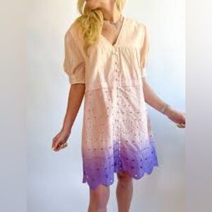 Anna Cate Peach and Purple Ombre Dress